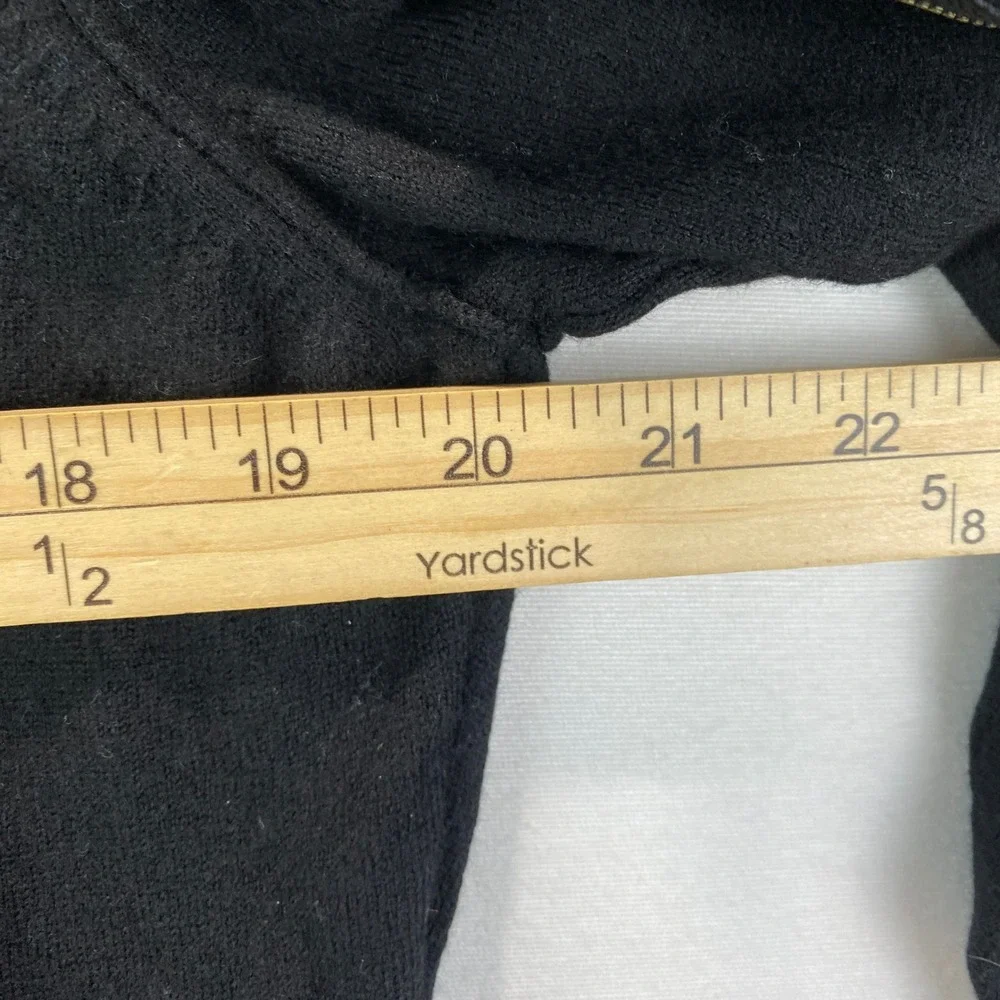 Banana Republic Extra Fine Merino Wool Quarter Zip Men L Black Utility Pocket